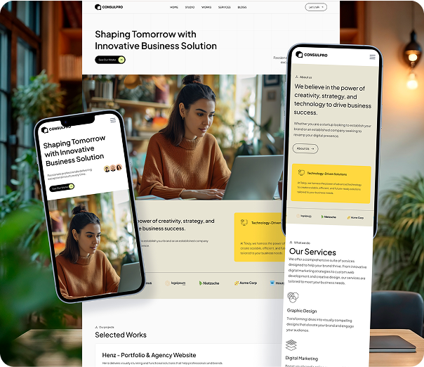 One-Page Website To
Show Who You Are
And How To Contact